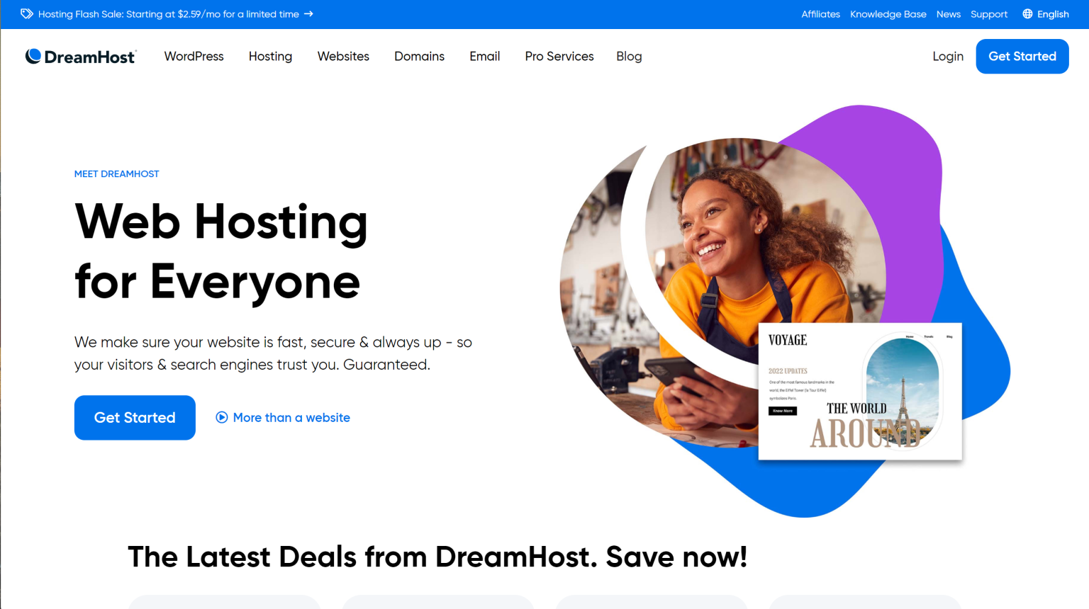 Dreamhost web hosting review 2026