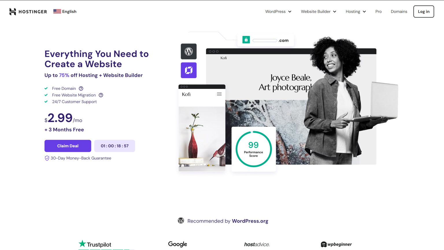 Hostinger web hosting review 2026